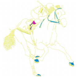 Horses Embroidery Design 3